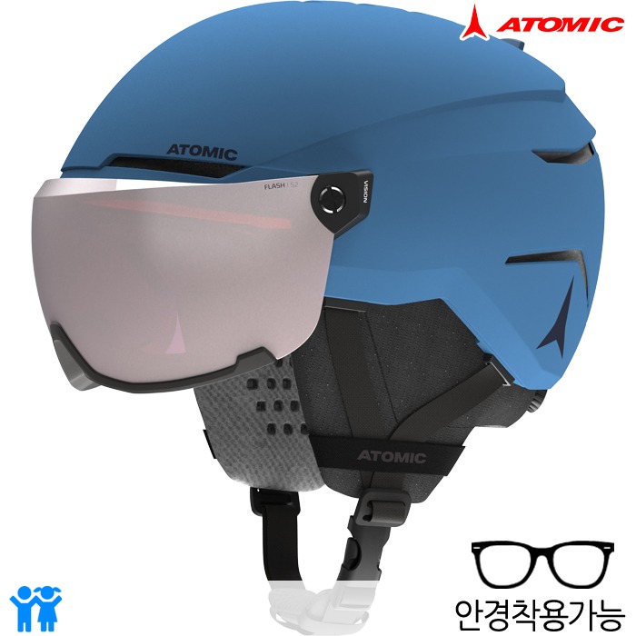 아토믹 어린이 스키 헬멧 SAVOR VISOR JR Blue 2324