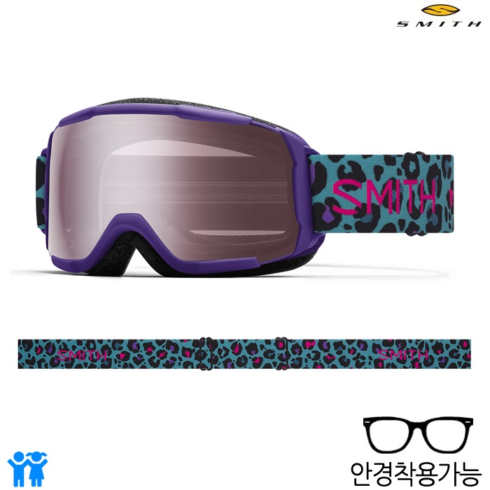 스미스 어린이 스키 고글 Grom Purple Haze Neon Cheetah 2324