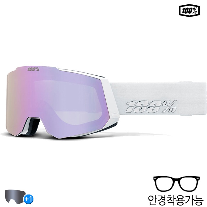 100% 스키 고글 SNOWCRAFT AF HiPER Goggle White/ Lavender