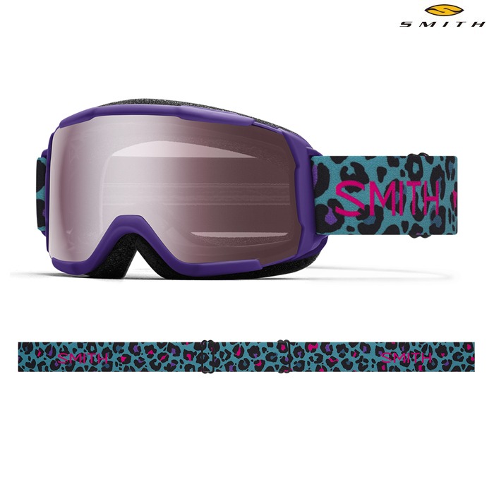 스미스 어린이 스키 고글 Grom Purple Haze Neon Cheetah 2324