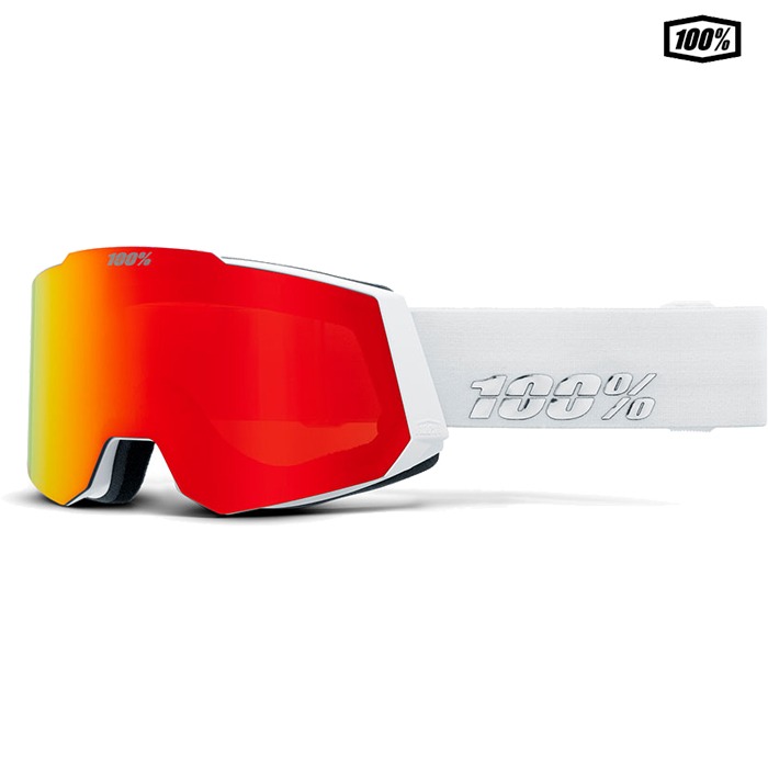 100% 스키 고글 SNOWCRAFT AF HiPER Goggle White/Red